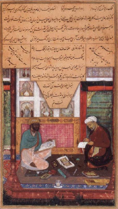 unknow artist The Scribe Abd ur Rahim of Herat ,Known as the Amber Stylus and the painter Dawlat,Work Face to Face Spain oil painting art